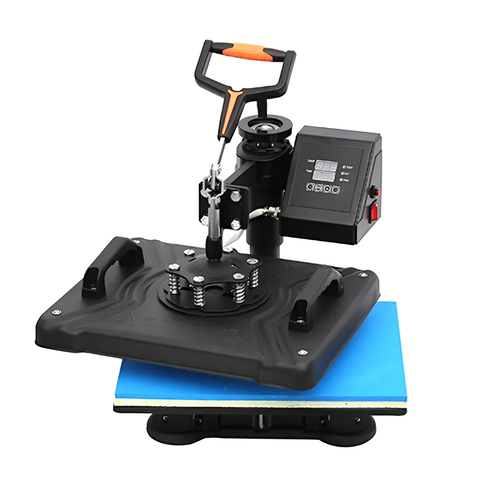 Black thermal transfer printing machine for T-shirts and slate fabric plates with 1250W motor