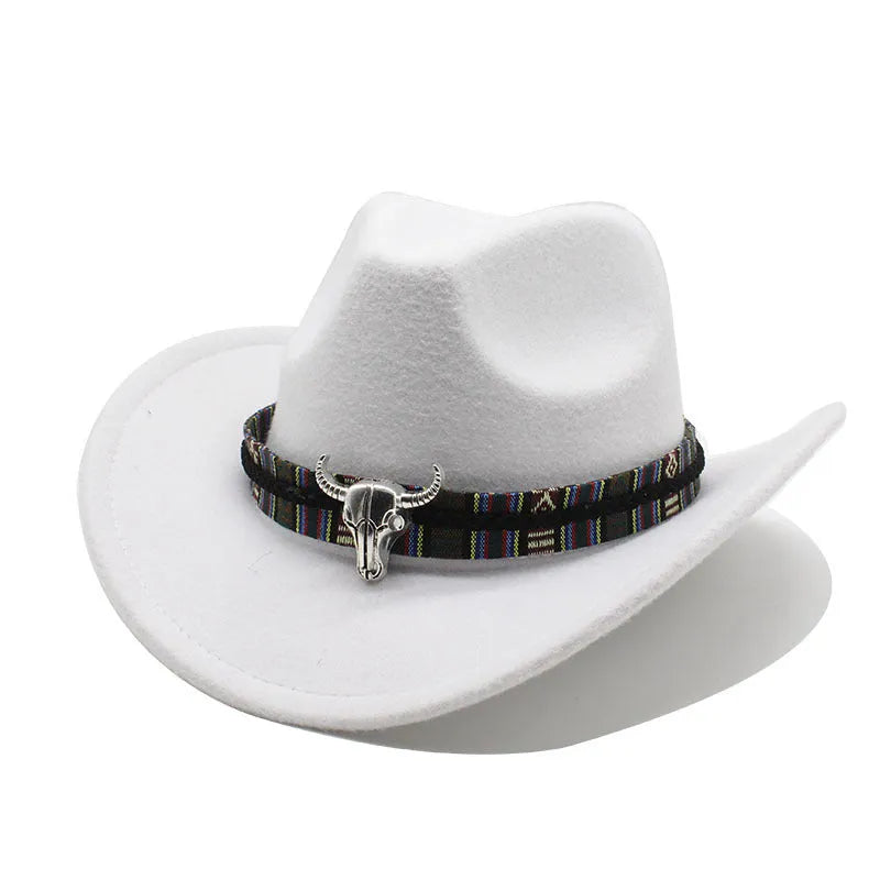 Polyester cowboy hat with bell crown in multiple colour options showing Western styling