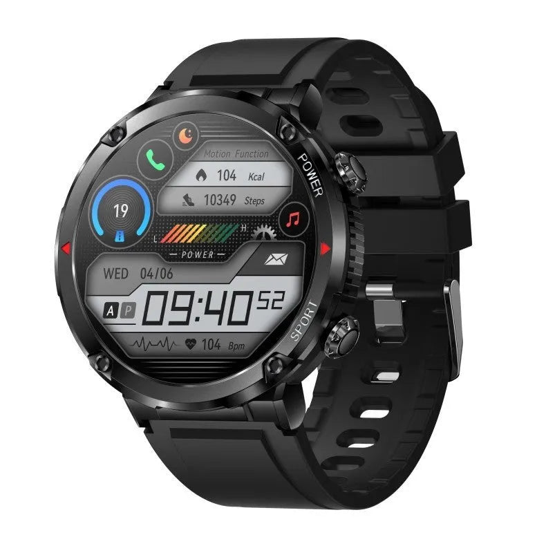 T30 smart watch with 52mm display showing heart rate monitoring interface