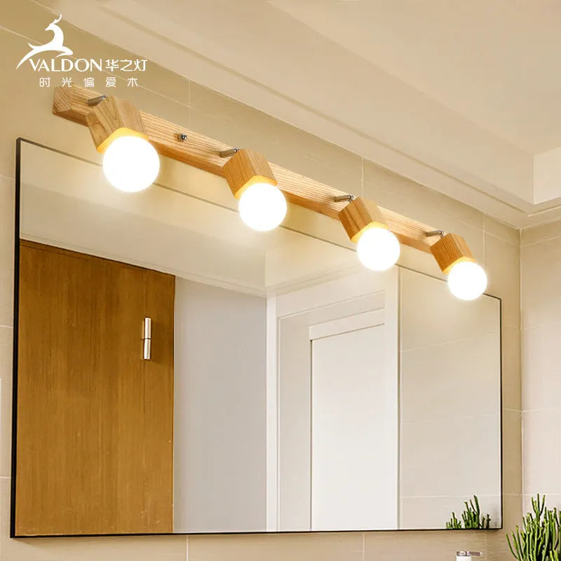 24cm circular mirrored wall lamp with integrated LED lighting