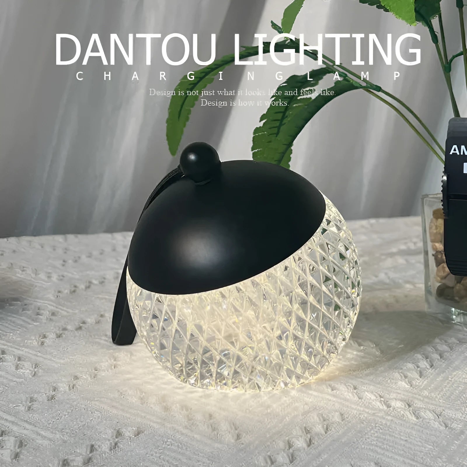 Portable dimmable LED desk lamp with touch control in chrome finish