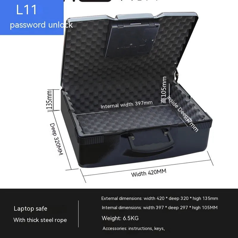 L12 portable mechanical safe box with key lock made from youjingang material