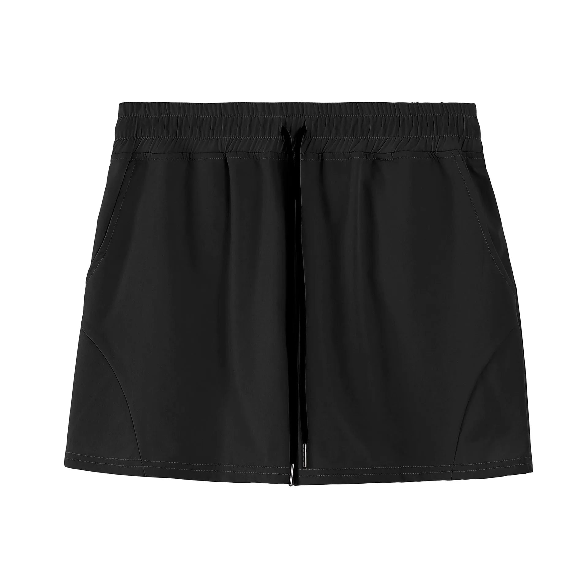 Men's thin polyester basketball shorts in four colour options with medium elastic waistband