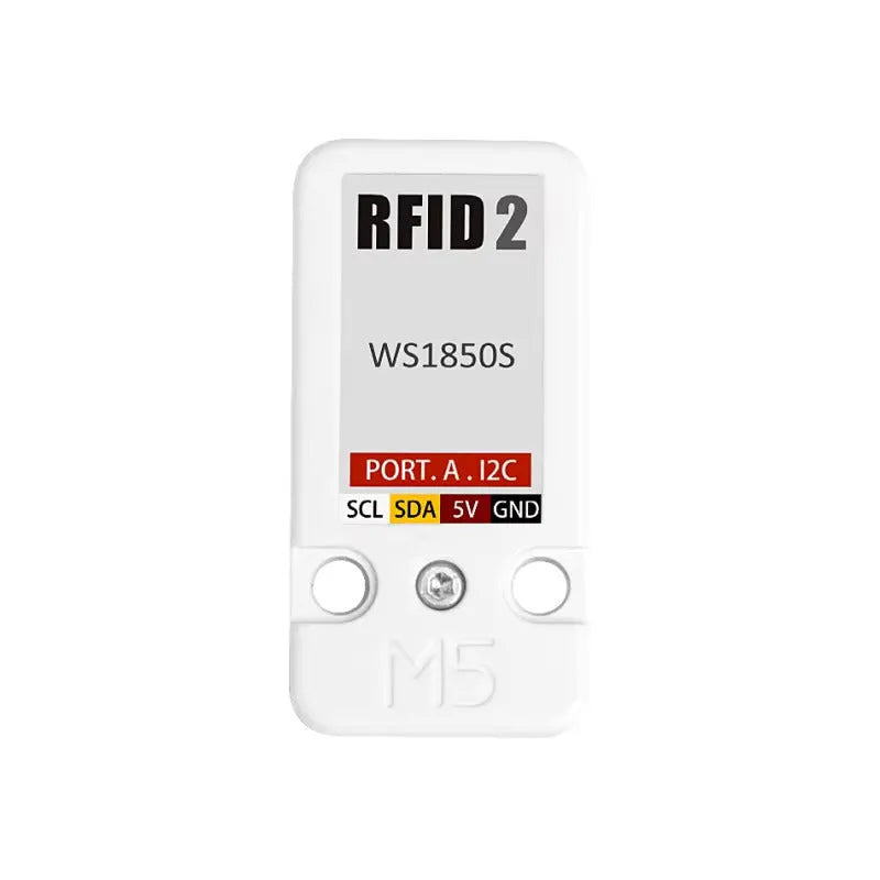 M5Stack RFID2 13.56MHz sensor module with white label and HY2.0-4P connection cable