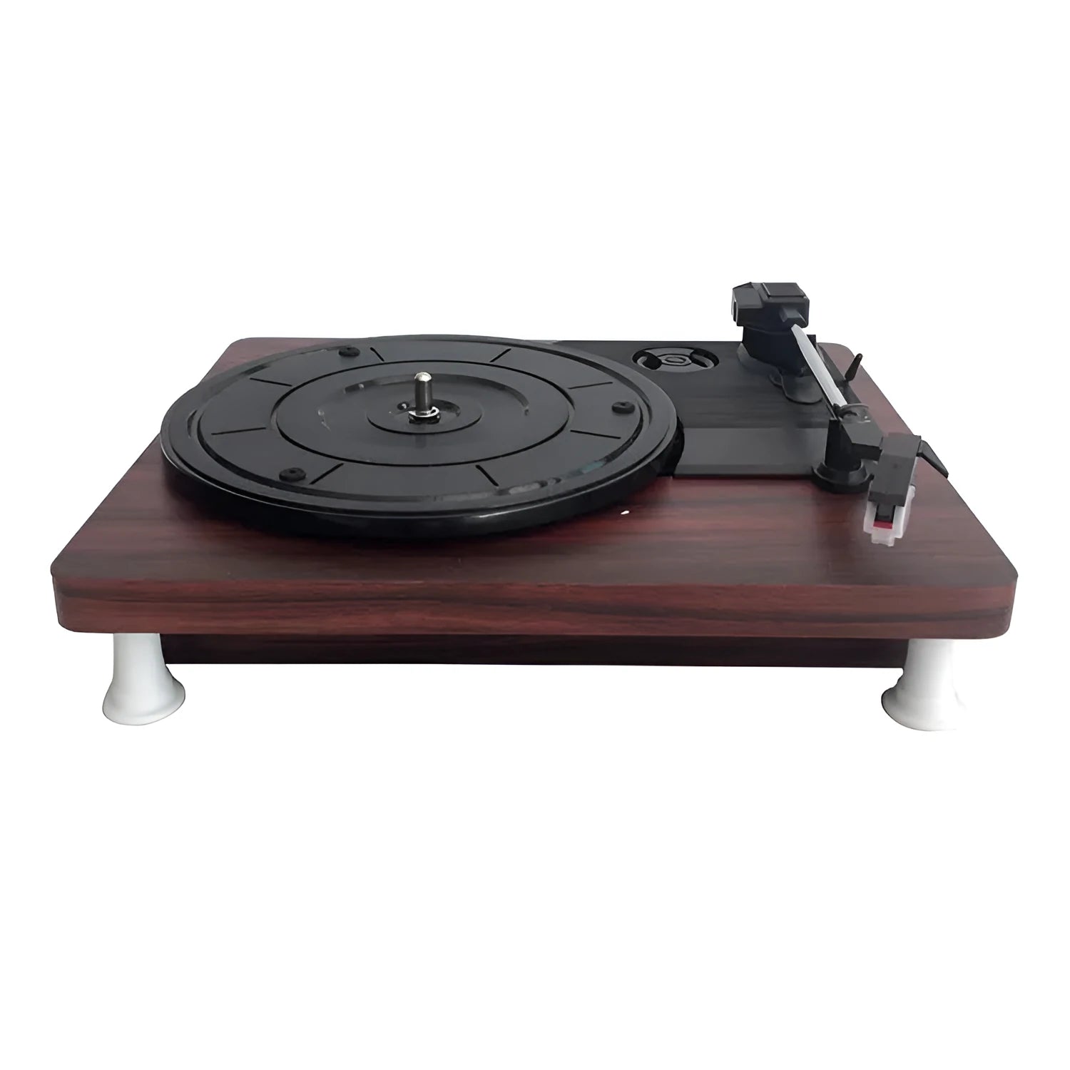 Record player phonograph requires external amplifier, compact turntable 300x250x100mm with multiple plug standards