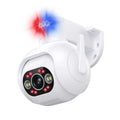Smart colour night vision H265 security camera with wall mount in plastic housing.