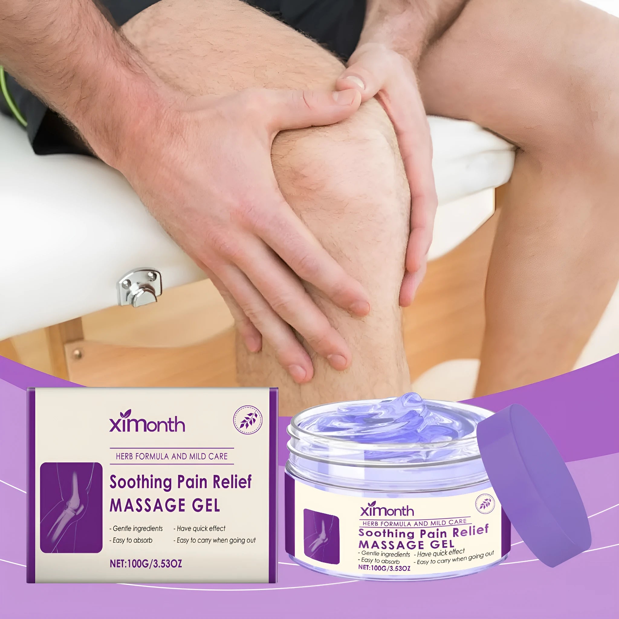 100g tube of joint and knee massage gel for daily body care application