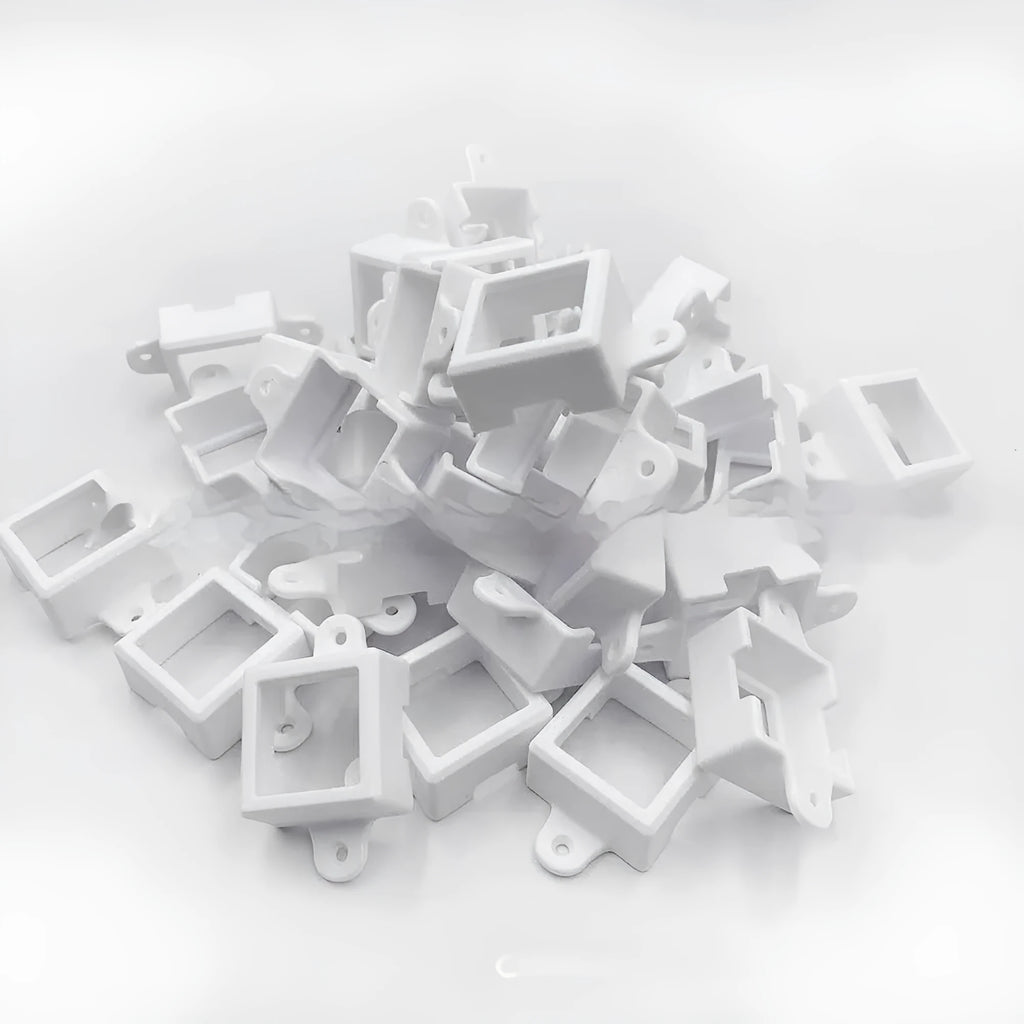 White plastic LED light protective lampshade, shown with dimensions 1.7cm by 6cm.