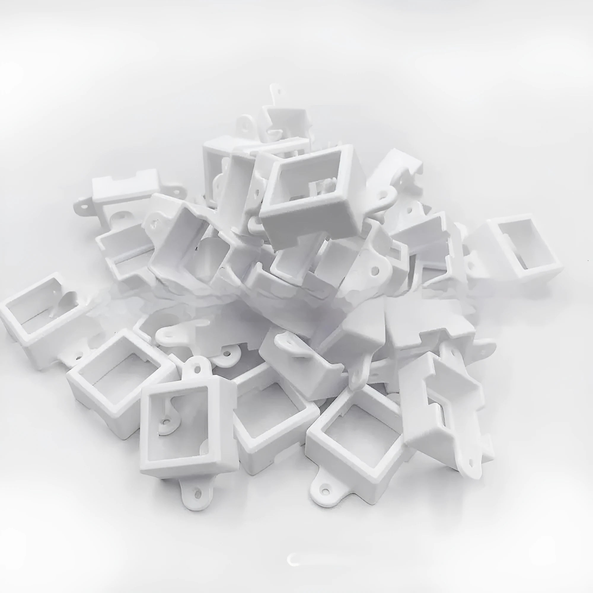 White plastic LED light protective lampshade, shown with dimensions 1.7cm by 6cm.