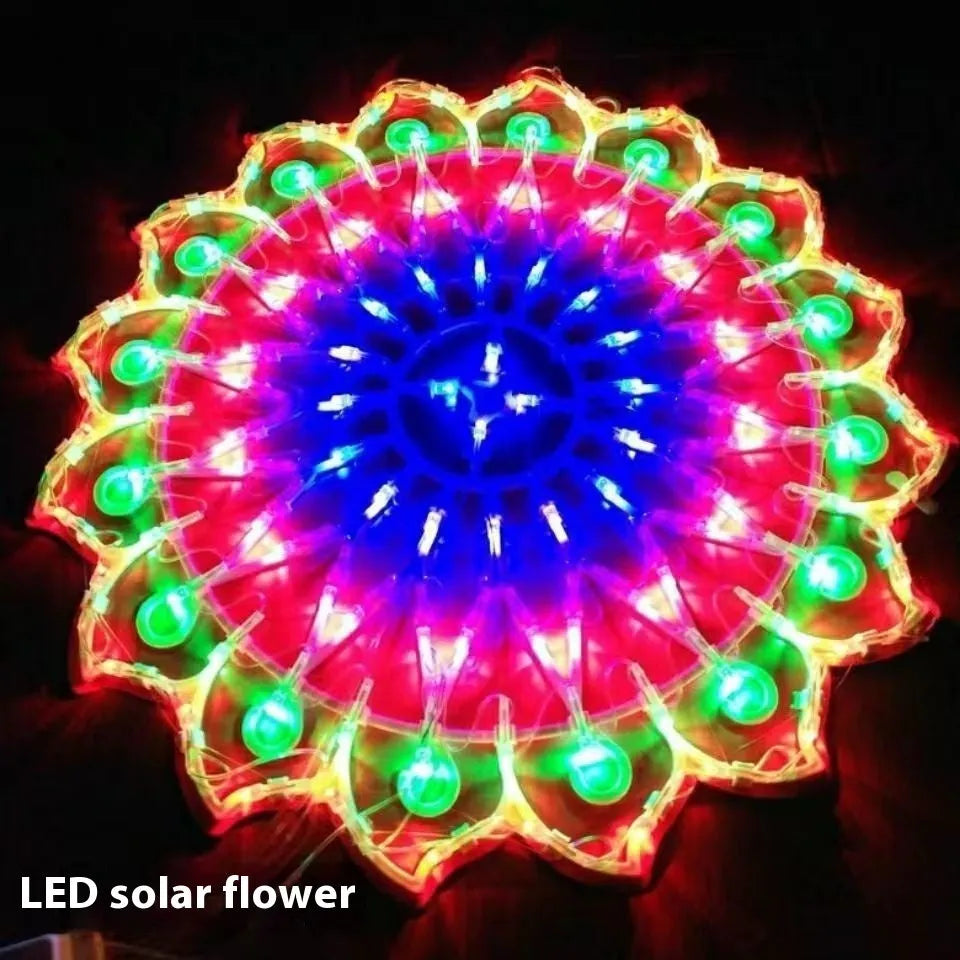 Christmas outdoor decorative string lights with peacock, love heart, sunflower and star shapes