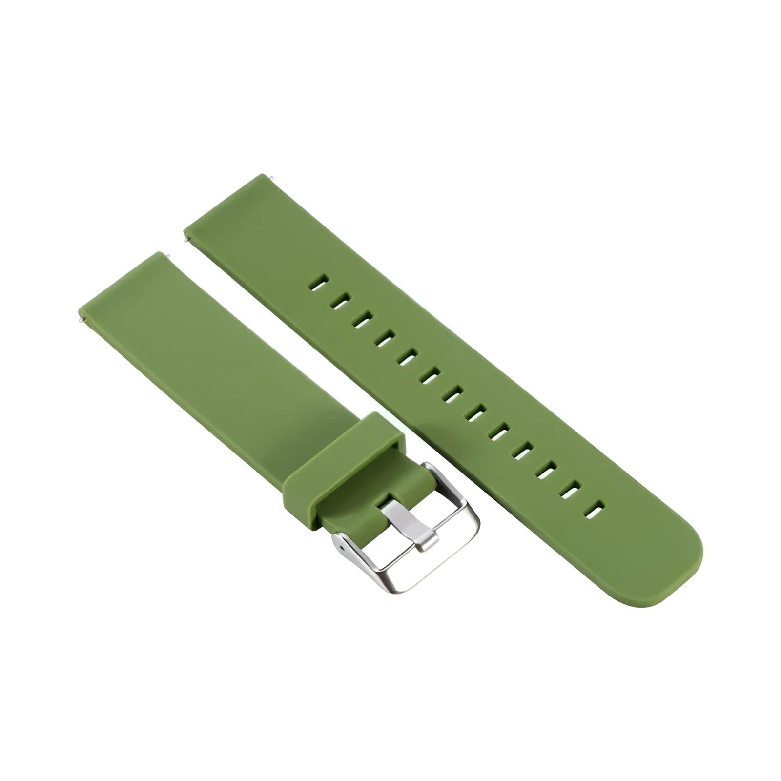 Solid colour silicone replacement watch strap for Garmin Forerunner 245 with straight buckle.
