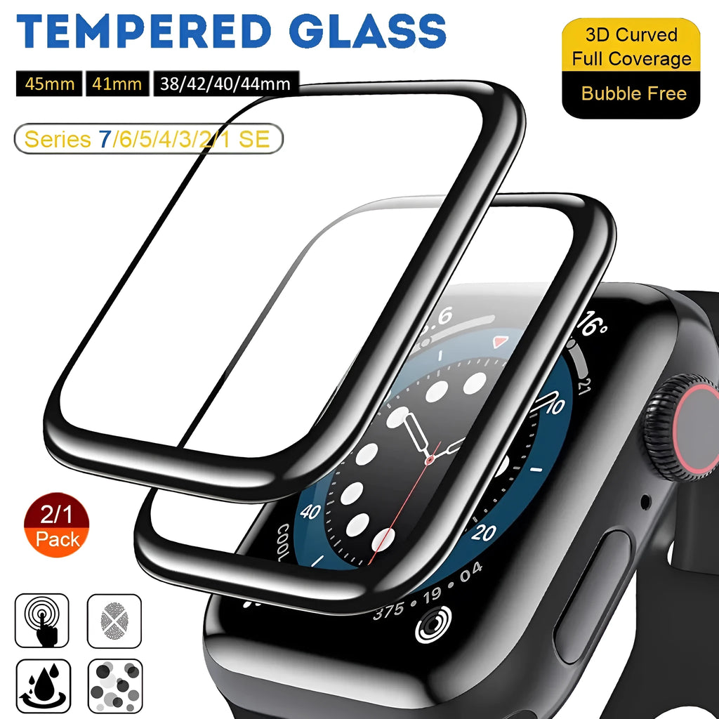 PMMA curved screen protective film for Apple Watch, transparent black colour