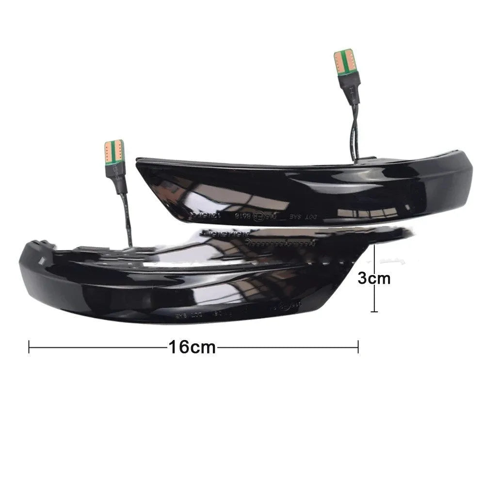 Ford Focus and Mondeo rearview mirror waterfall light with blue and yellow illumination options