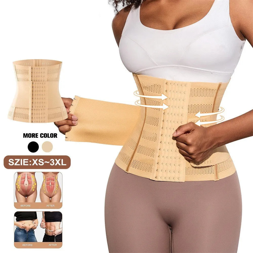 Upgraded belly band in black with double-layer reinforcement and drawstring, 27cm length, nylon fabric