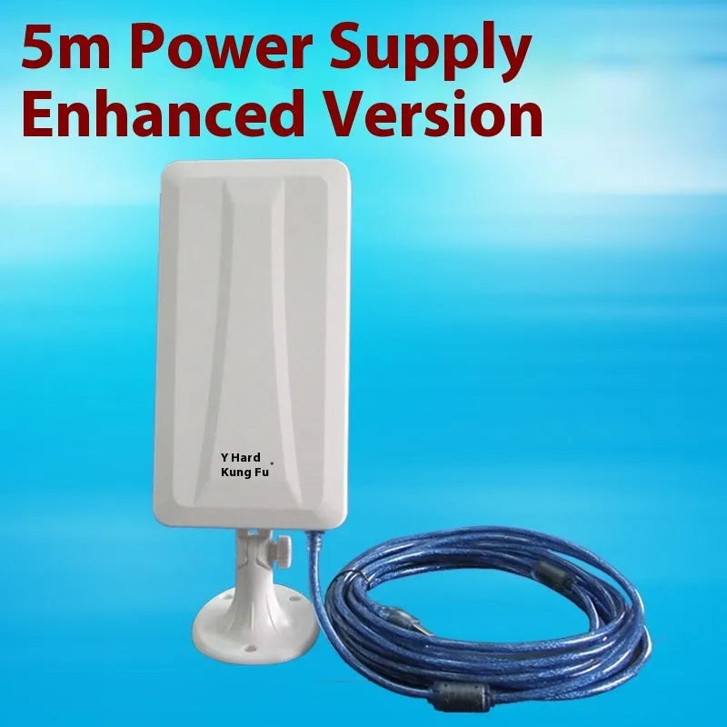 White USB wireless network adapter for computer WiFi connectivity