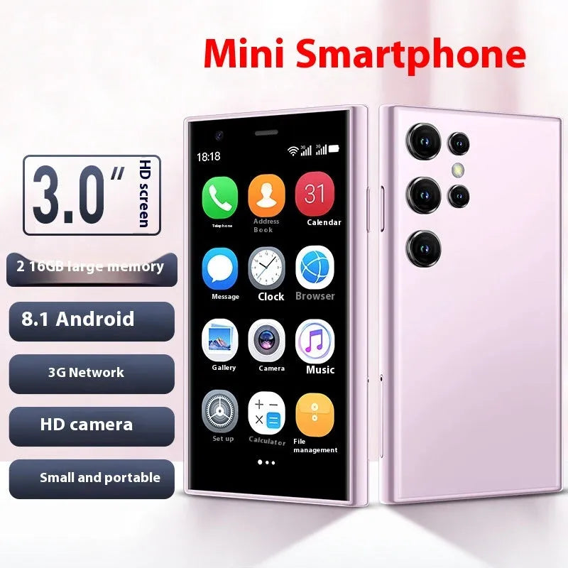 S23PRO & XS15 mini smartphone in black, green, or pink purple with 30cm screen