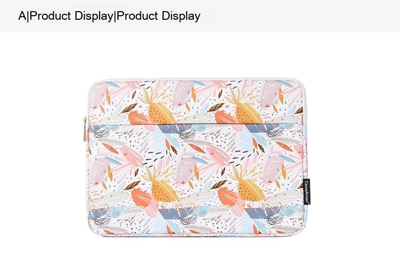 White 14 inch waterproof laptop inner bag made from PU leather with anti-shock protection