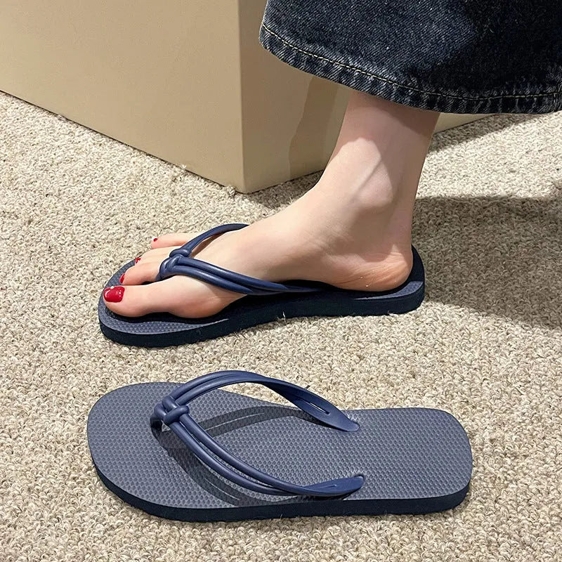 Men's casual PVC flip flops with toe covering design in various colours