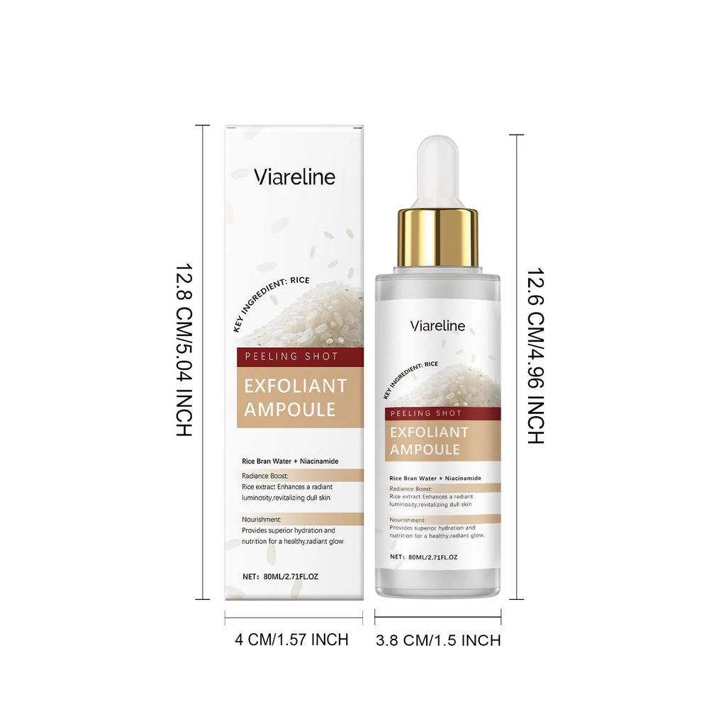 80ml bottle of exfoliating facial liquid with salicylic acid and hyaluronic acid.