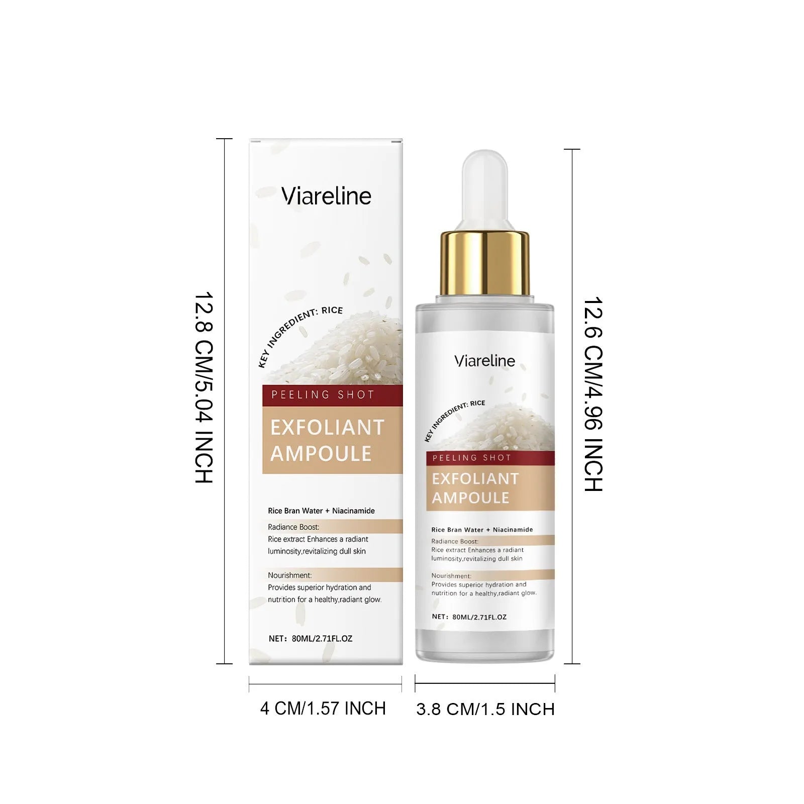 80ml bottle of exfoliating facial liquid with salicylic acid and hyaluronic acid.