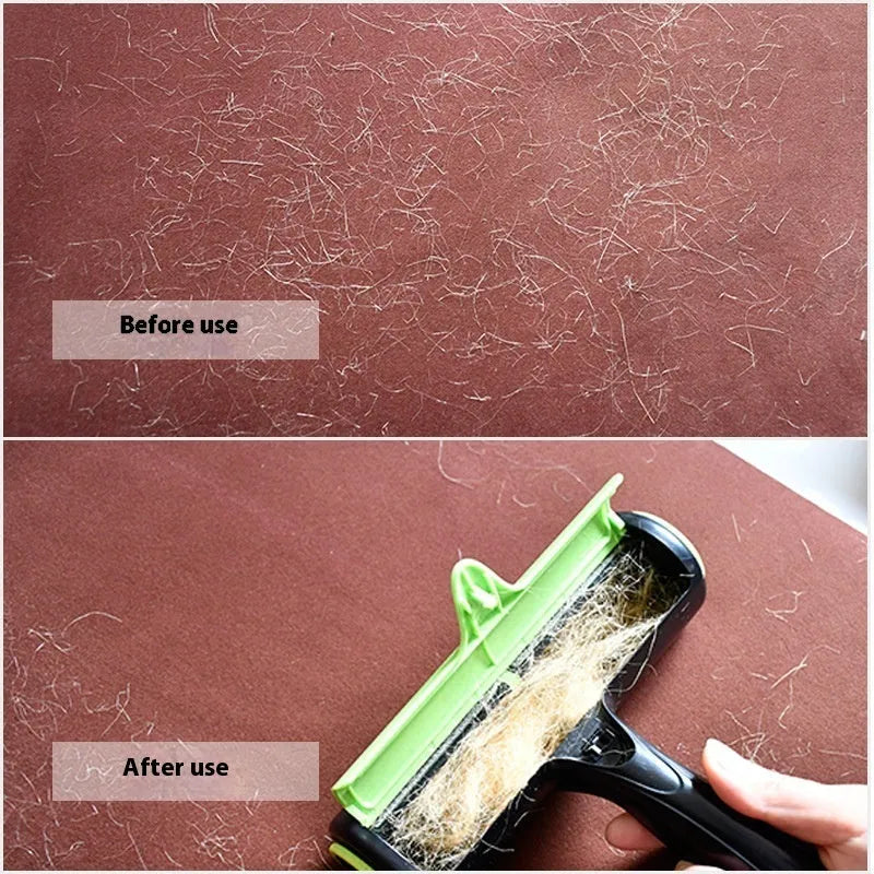 Automatic cleaning pet hair lint roller with two-way rotating sticky brush for sofa cleaning
