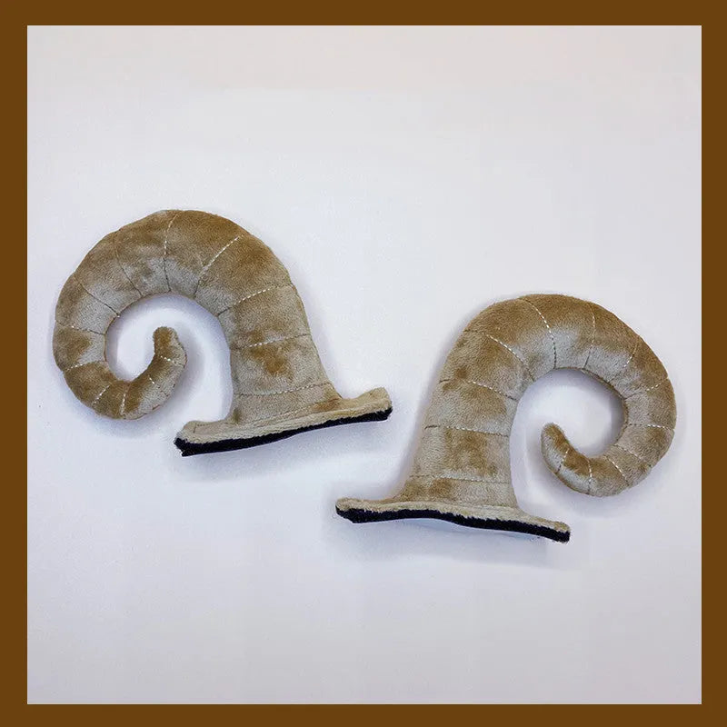 Motorcycle helmet demon horns decoration pair in composite fibre material