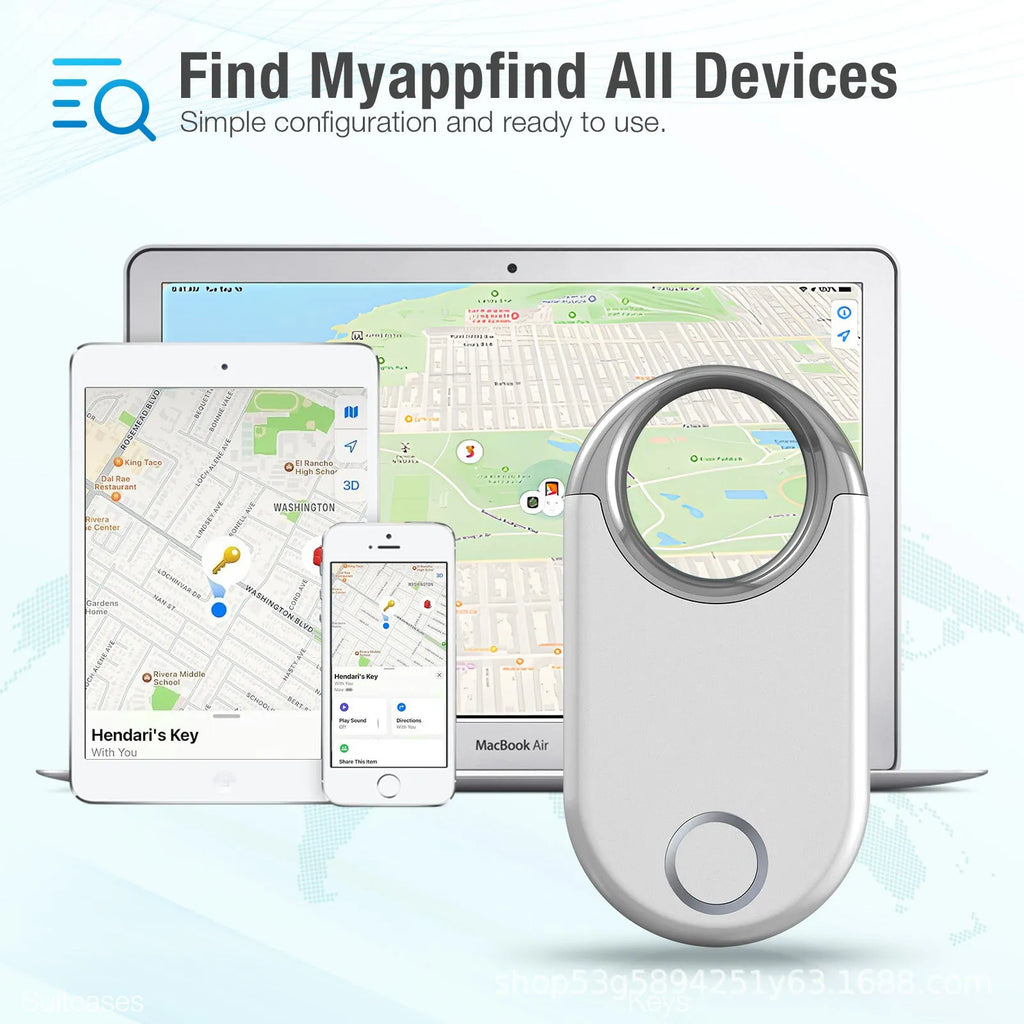 Black and white GPS tracking device for pets and children with compact design