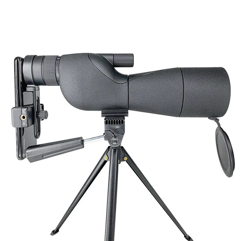 Bird watching monocular zoom telescope 25-75X 500mm focal length 60mm aperture in black
