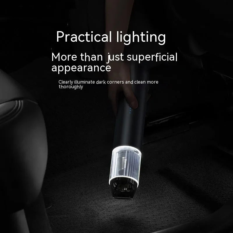 BASEUS A3 black cordless car vacuum cleaner with Type-C charging port