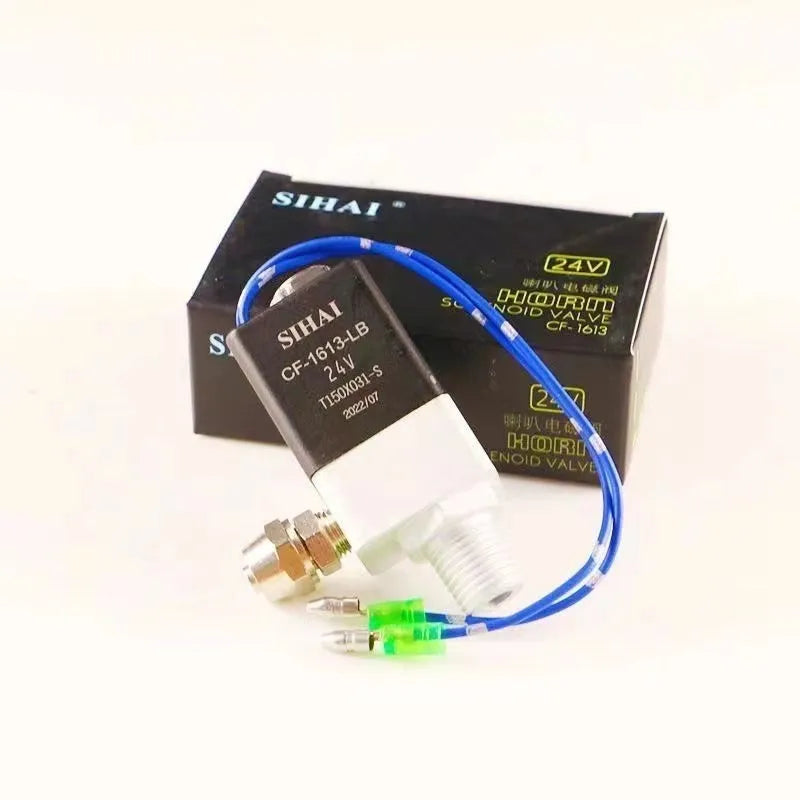 Black dual trumpet 300DB super loud air horn kit with compressor for 12V and 24V vehicles