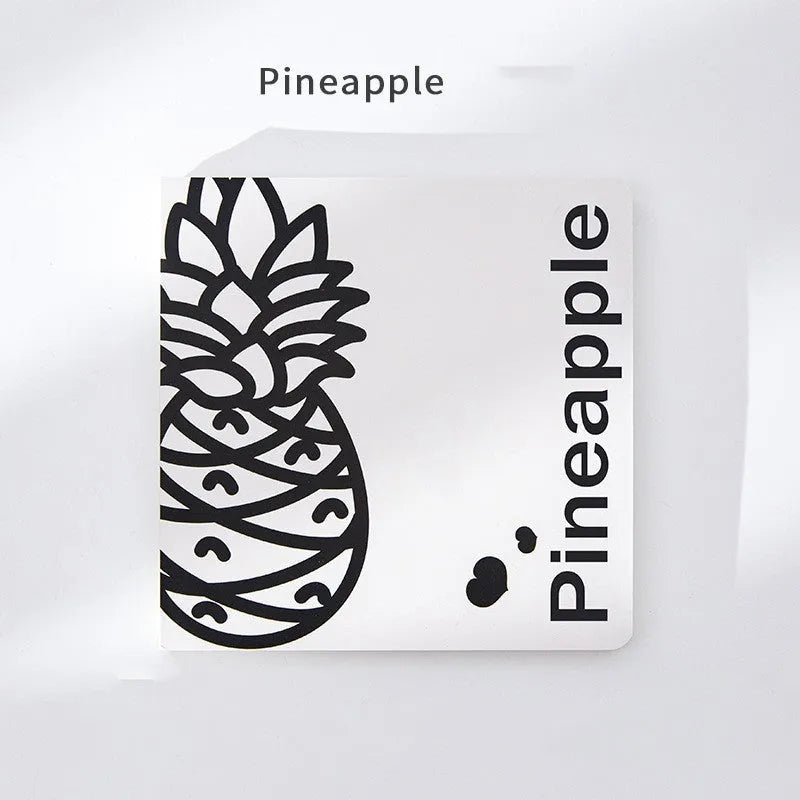 Square 14.5cm notebook with colour embossed fruit design cover and 80g thickened paper pages