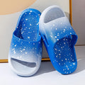 PVC gradient colour slippers for boys and girls with European American style and non-slip sole