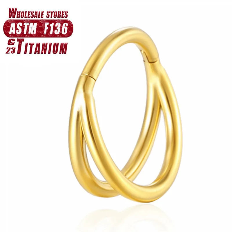 F136 titanium alloy nose ring body jewellery in silver, gold, rose gold, black and colourful finishes