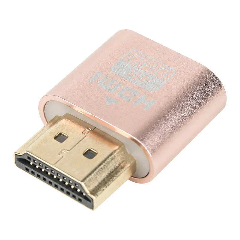 HDMI graphics card dummy plug with virtual display function in multiple metal interface colours