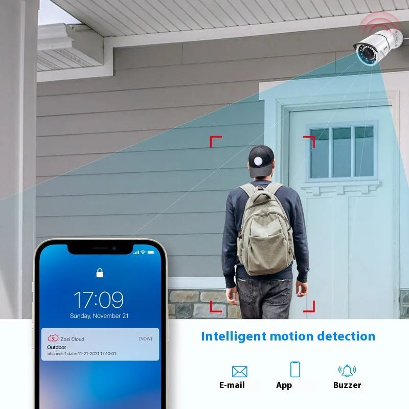 ZOSI 5MP POE security camera system with NVR and outdoor monitoring cameras