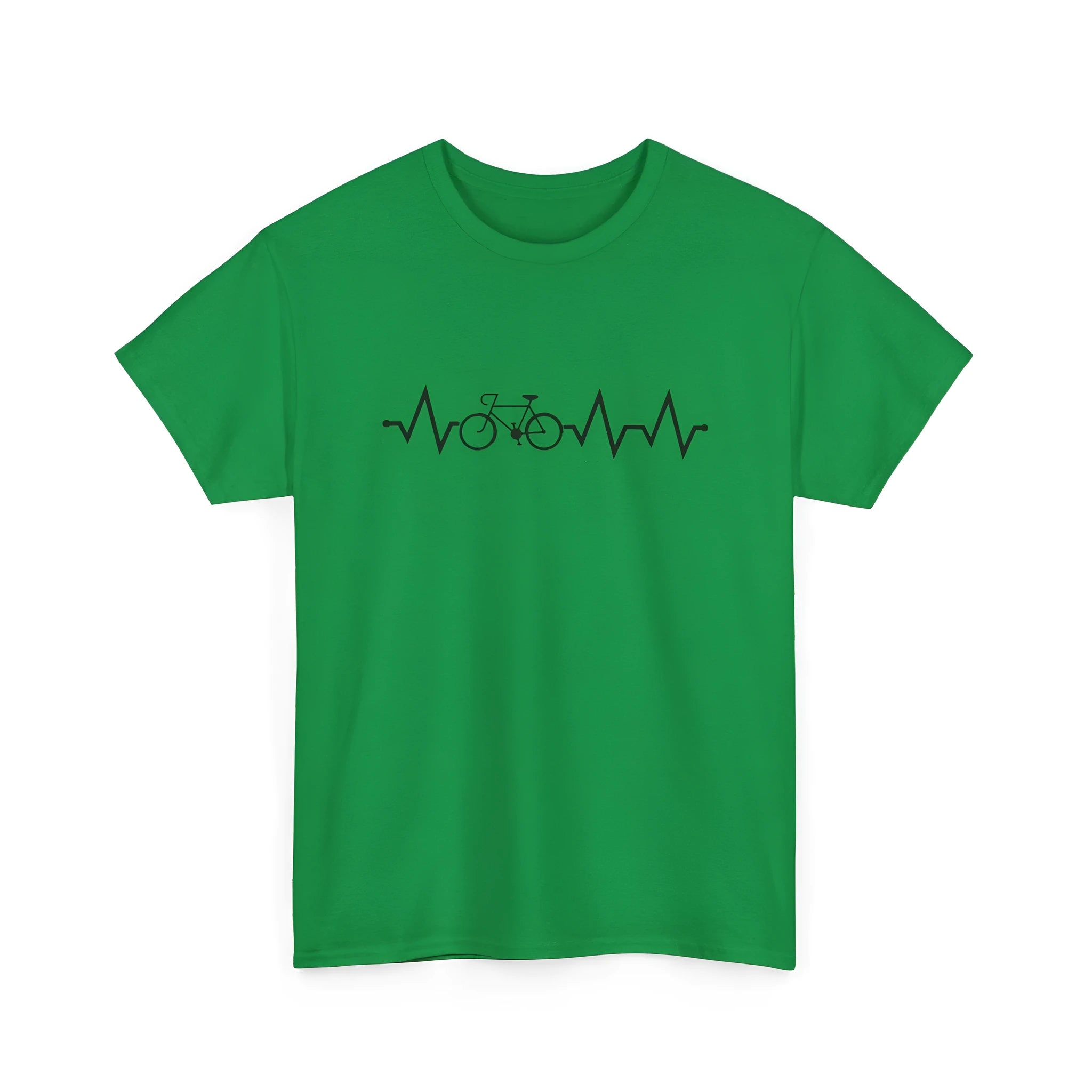 Green cotton women's t-shirt with printed letter design and short sleeves
