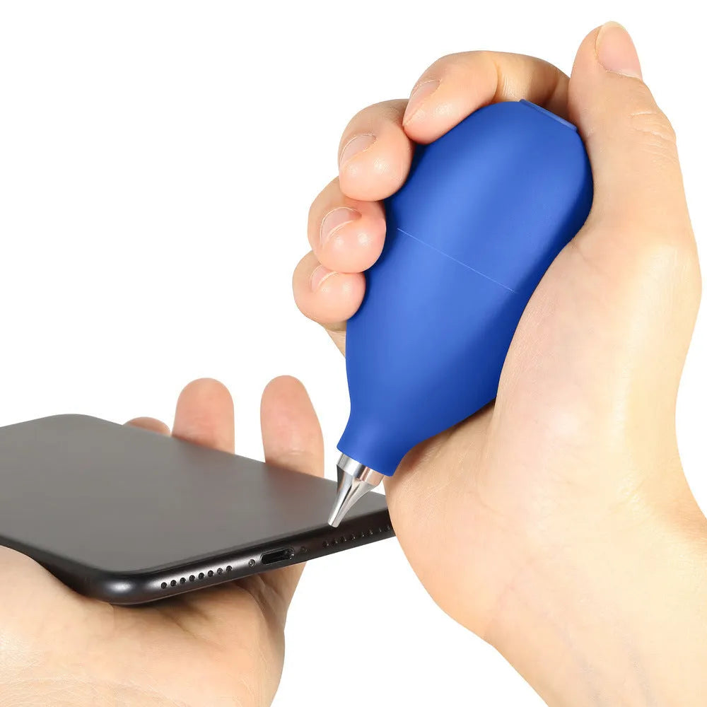 Blue rubber dust removal ball for cleaning camera lenses and mobile phones