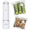 USB-powered electric suction pump with five plastic vacuum storage bags for food preservation