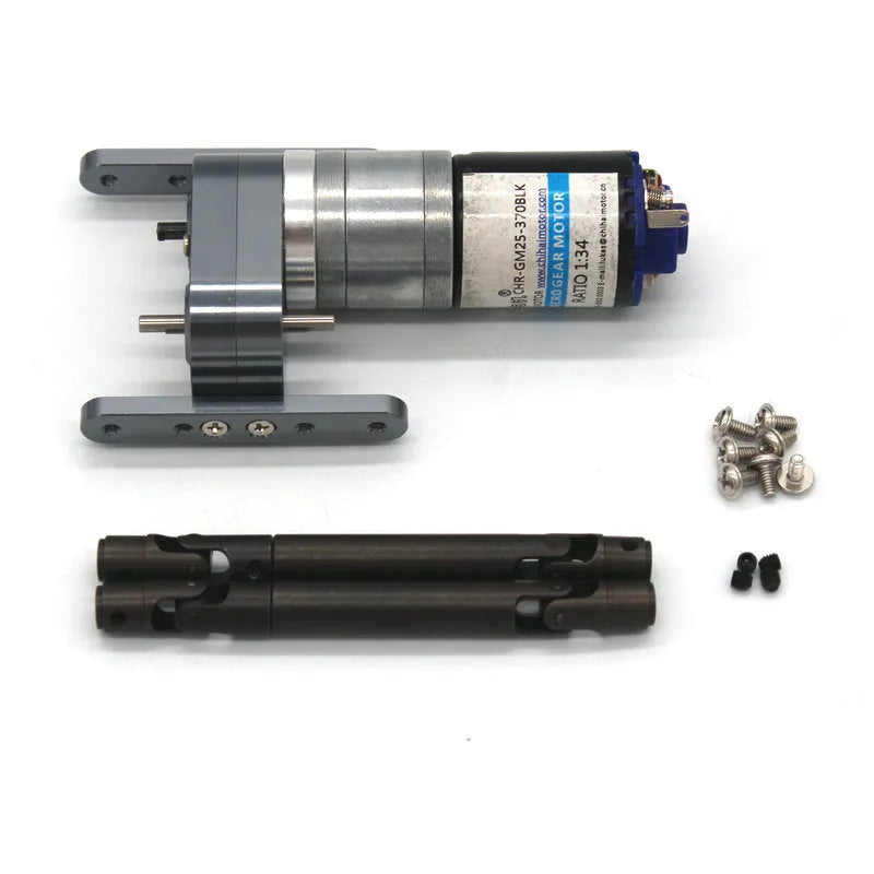 Alloy military remote control car accessories with grey metal components and black tyres