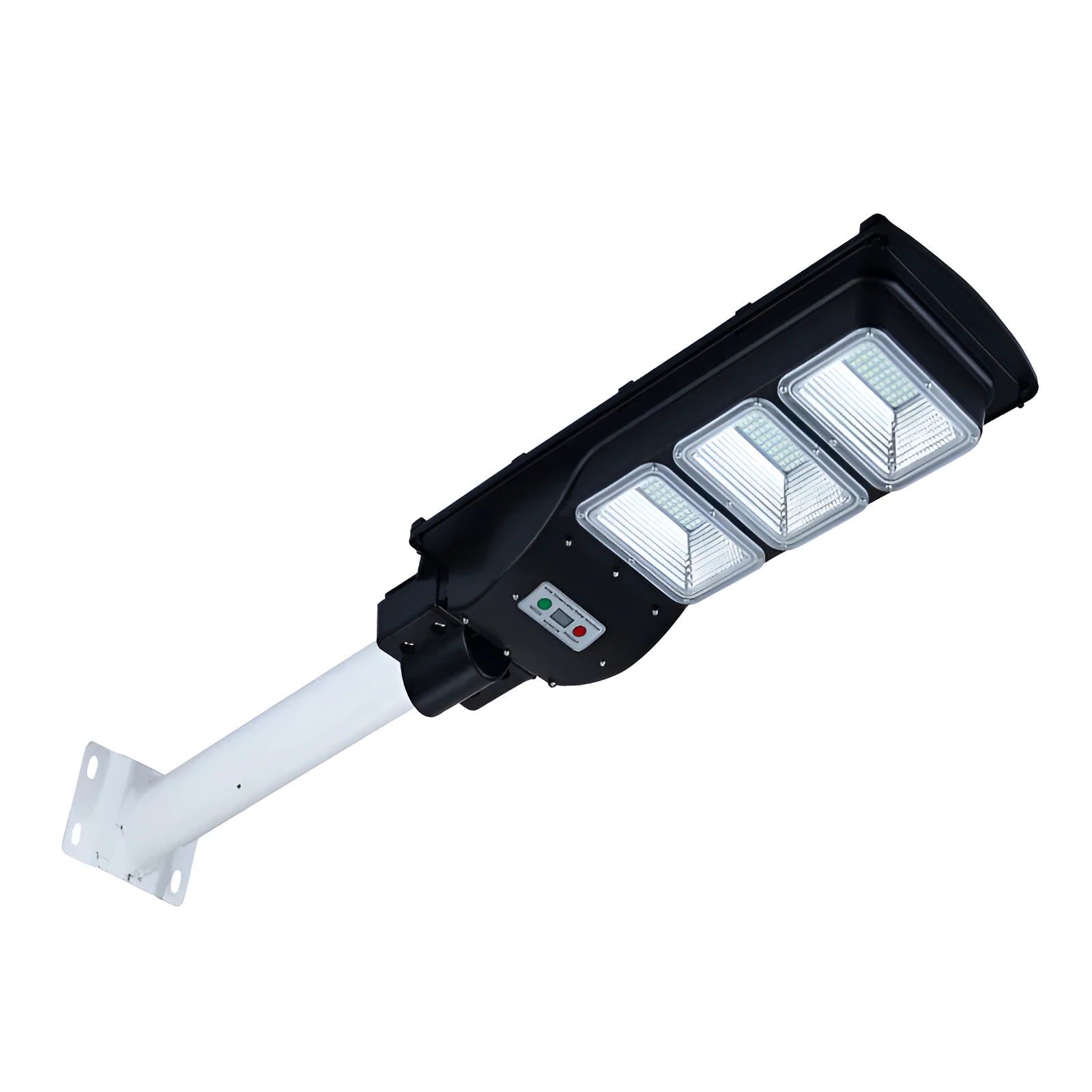 Integrated solar street light with LED panel and remote control for outdoor garden use