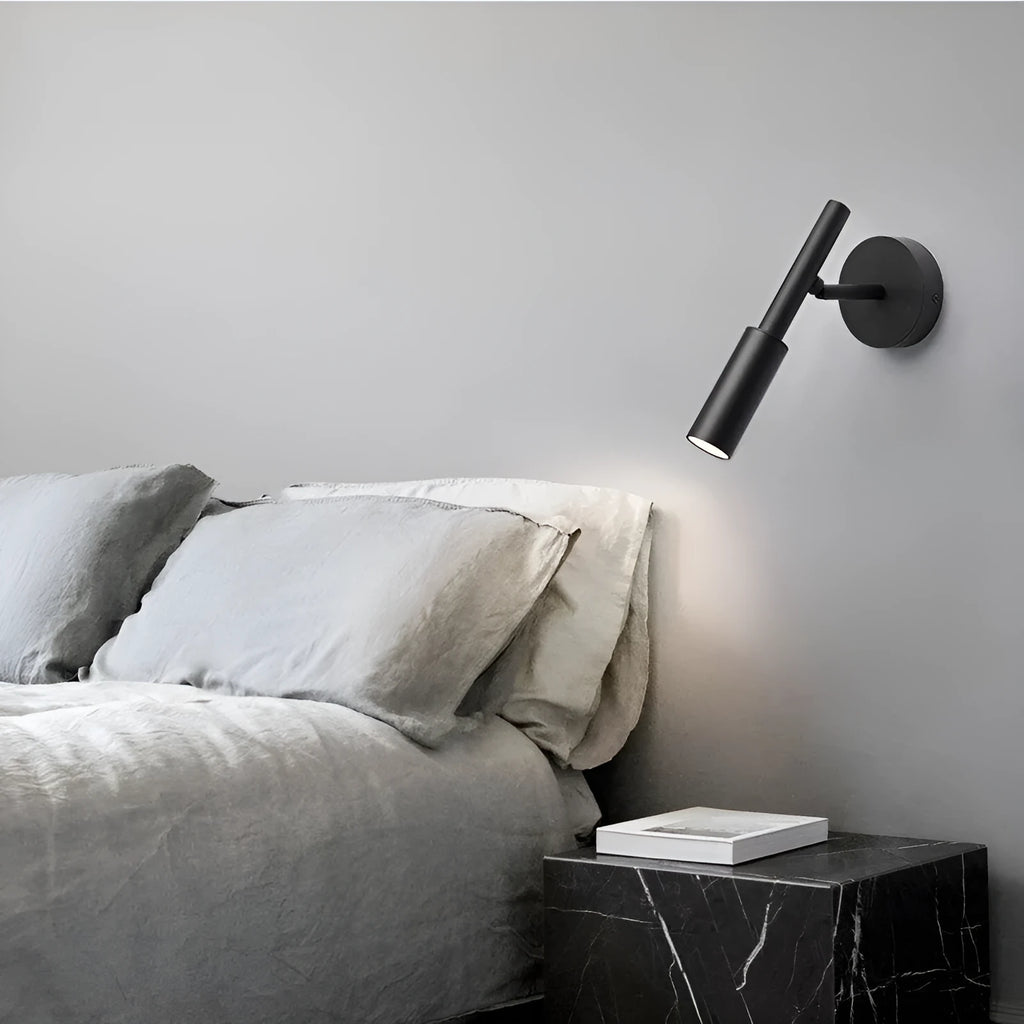 Modern wrought iron wall lamp with three light colour settings in black finish