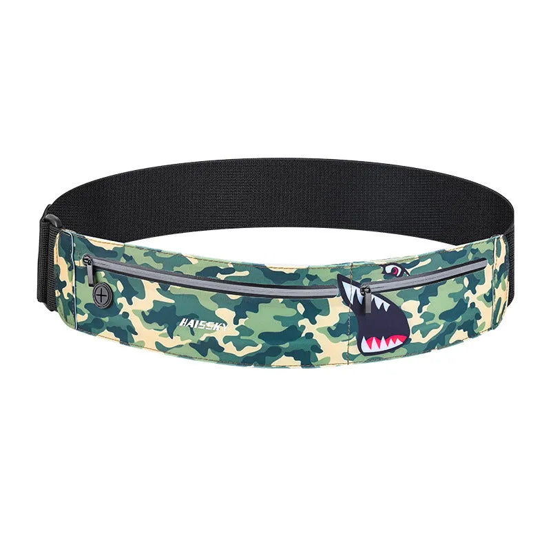 8-inch waterproof waist bag for outdoor sports in nylon Lycra with anti-theft features