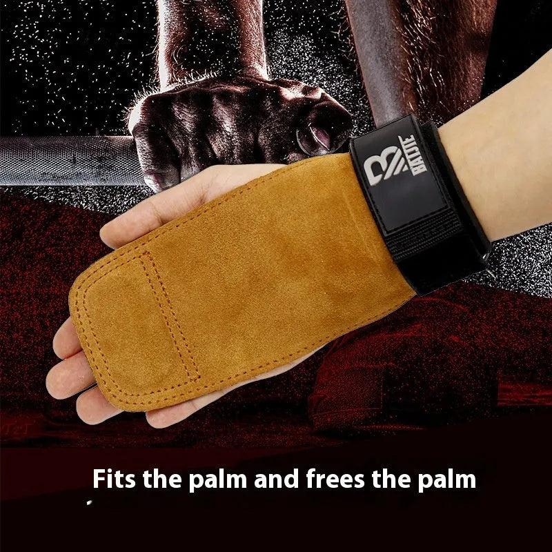 Brown wrist protectors for pull-up and horizontal bar fitness training