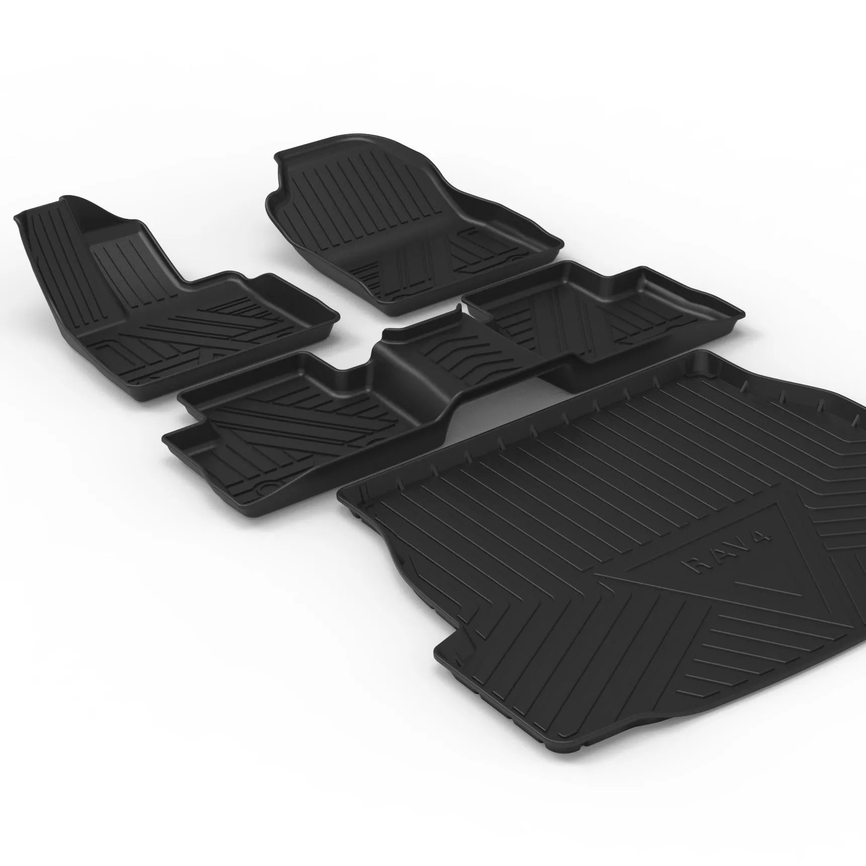 Black carbon fibre pattern TPE trunk pad for car boot protection