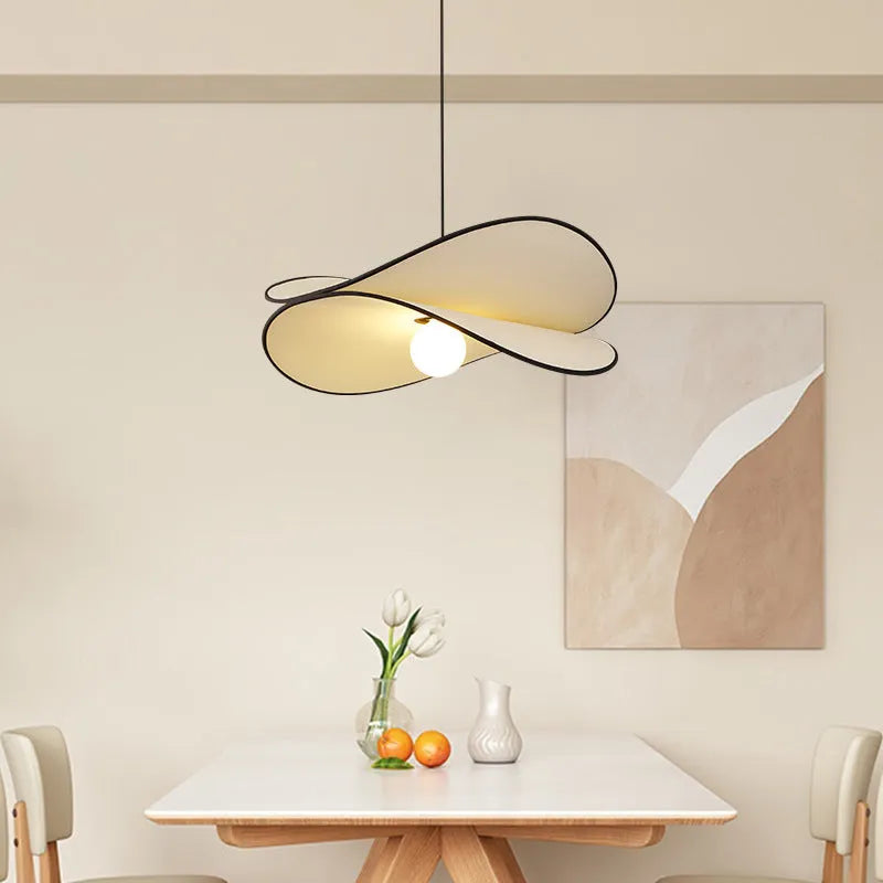 French artistic style fabric potato chip chandelier pendant light with modern simplicity design