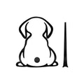 Cartoon cat car sticker for rear wiper in multiple colours including black and gold