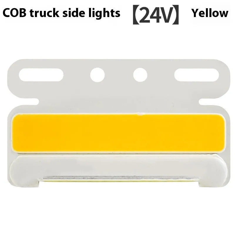COB LED truck side marker light with aluminium housing in red, yellow, green, blue, or white.