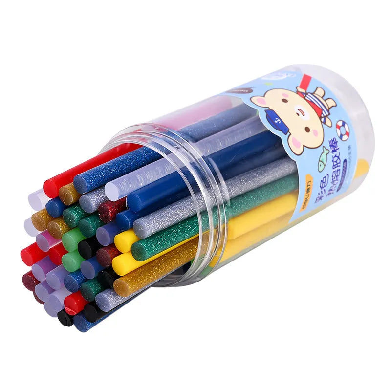 55 transparent hot melt glue sticks with 7mm diameter for glue gun use