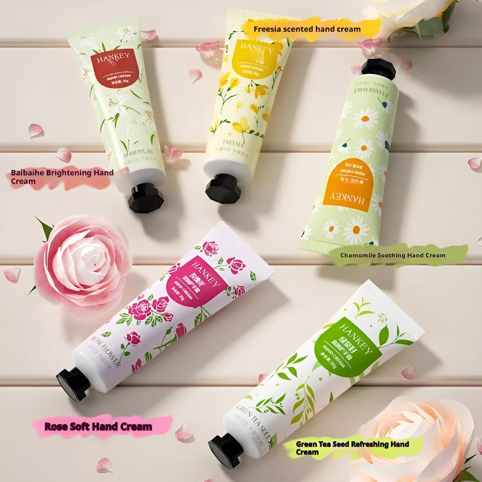 30g fruit hand cream for dry skin in multiple botanical styles