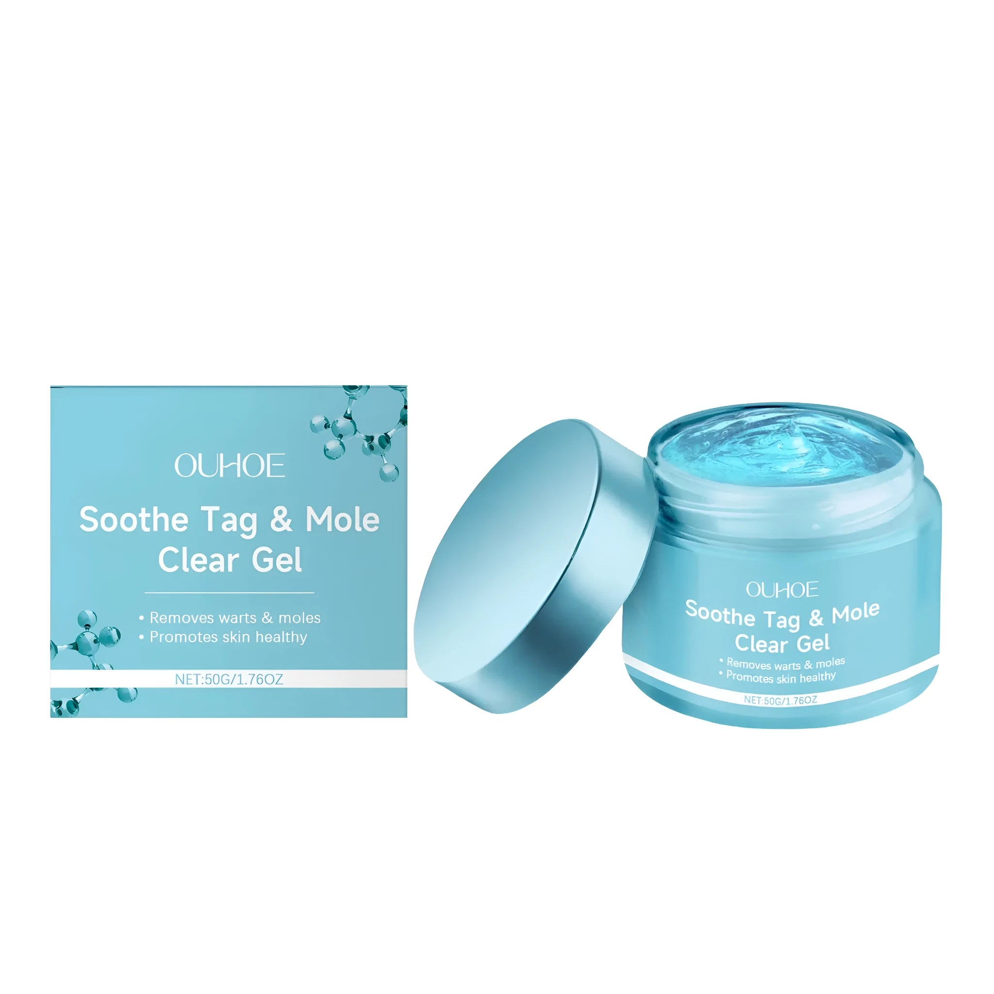 50g tube of wart and nevus removal gel with Centella asiatica and Eucommia ulmoides extracts.